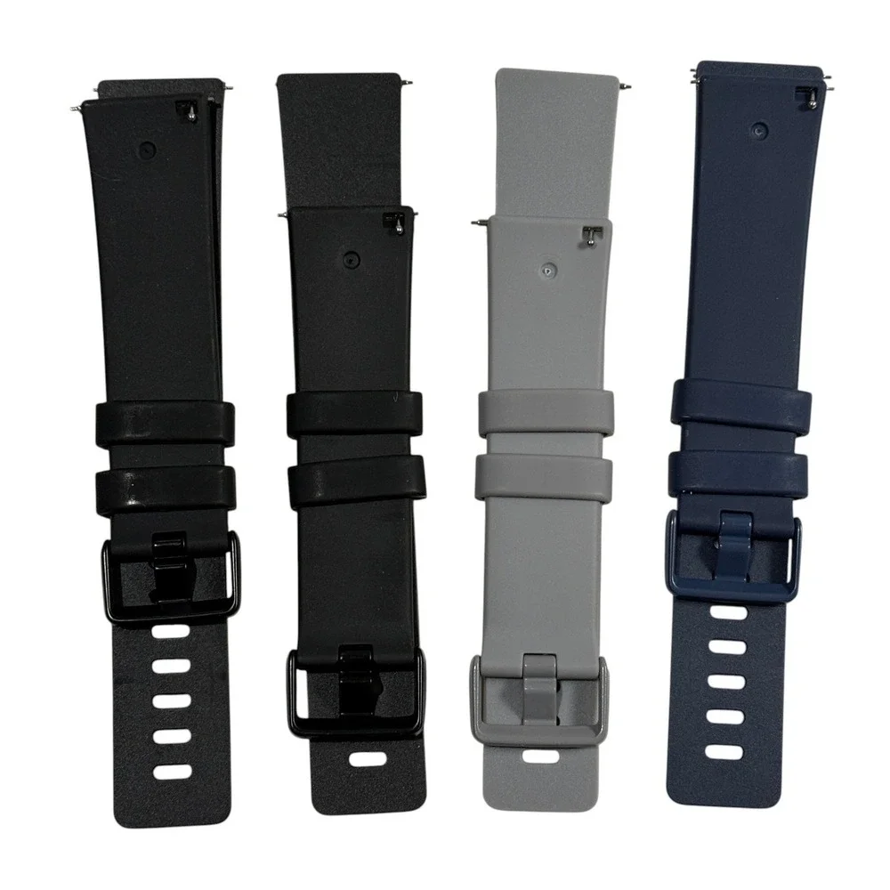 Lot of 4 Watch Bands Fitbit Versa 2 Quick Release Straps Black Grey Navy Large
